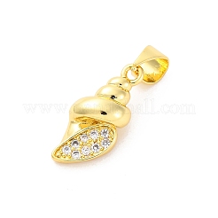 Brass Micro Pave Cubic Zirconia Pendants&nbsp;KK-D325-33G