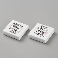 Square Food Grade Eco-Friendly Silicone Focal Beads&nbsp;SIL-SZC0005-21A-03