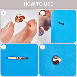 100Pcs 4 Colors Iron Brads&nbsp;IFIN-GF0001-34B