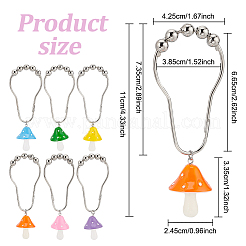 12Pcs 6 Colors Iron Shower Curtain Rings for Bathroom&nbsp;HJEW-OC0001-26
