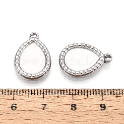 304 Stainless Steel Pendant Cabochon Settings&nbsp;STAS-T067-67P