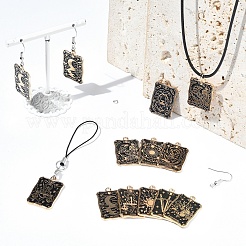 DIY Rectangle with Tarot Alloy Enamel Pendant Earring/Necklace Making Kits&nbsp;DIY-YW0011-76