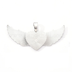 Alloy Pendant Cabochon Settings&nbsp;X-PALLOY-S107-001P-RS