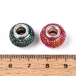 Large Hole Resin Rhinestone European Beads&nbsp;OPDL-T003-01H