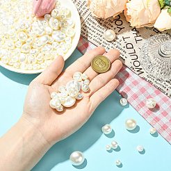 About 660 Pcs 330G 11 Styles 1-Hole ABS Plastic Imitation Pearl Buttons&nbsp;BUTT-CJ0001-08