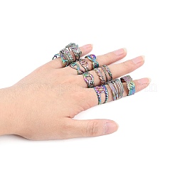Ion Plating(IP) Adjustable 304 Stainless Steel Cuff Ring&nbsp;RJEW-MSMC002-14