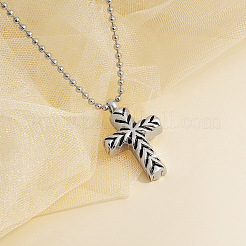 Enamel Cross Urn Ashes Necklace&nbsp;BOTT-PW0011-01C