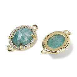 Natural Amazonite Faceted Oval Links&nbsp;G-B126-05G-03