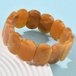 Natural Topaz Jade Beads Stretch Bracelets for Women Men&nbsp;BJEW-I323-02B