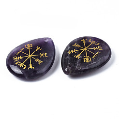 Natural Amethyst Pendants&nbsp;G-T122-72E