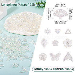 182Pcs 100G Transparent Acrylic Beads&nbsp;OACR-TA0003-66A