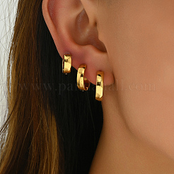 3 Pairs Vintage Smooth Brass Hoop Earring Sets&nbsp;MK3125-2