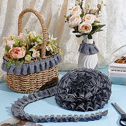 Pleated Polyester Lace Ribbons&nbsp;SRIB-WH0011-473A
