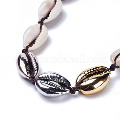 Adjustable Cowrie Shell Beads Necklaces&nbsp;NJEW-JN02392