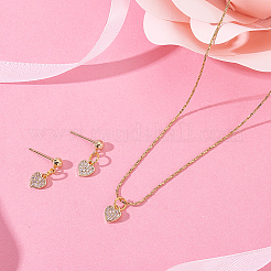 7Pcs Brass Micro Pave Heart Cubic Zirconia Charms&nbsp;KK-GA0002-30
