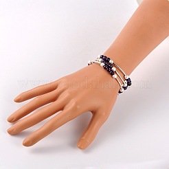 Natural Gemstone Wrap Bracelets&nbsp;BJEW-JB01705-04