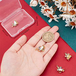 Brass Micro Pave Colorful Grade AAA Cubic Zirconia Pendants&nbsp;KK-BBC0015-36C