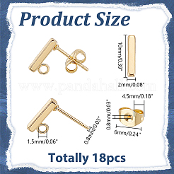 304 Stainless Steel Stud Earring Findings&nbsp;STAS-LP0001-17
