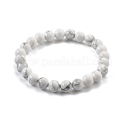 Natural Howlite Beaded Stretch Bracelets&nbsp;BJEW-Q692-42-8mm