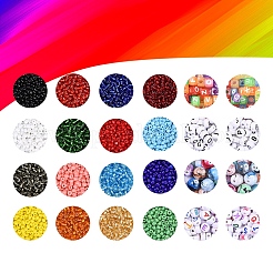 DIY Letter Bracelet Keychain Making Kit&nbsp;DIY-YW0006-01