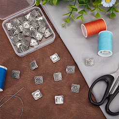 40Pcs Zinc Alloy Shank Buttons&nbsp;BUTT-UN0001-06