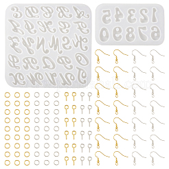 2Pcs 2 Style Letter & Number Silicone Pendant Molds&nbsp;DIY-TA0005-69