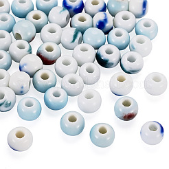 50Pcs 5 Colors Handmade Porcelain Beads&nbsp;PORC-TADJ0001-06A