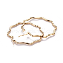 201 Stainless Steel Hoop Earrings&nbsp;EJEW-F205-16G-A
