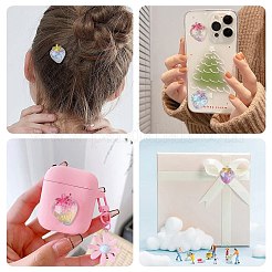 25Pcs 5 Colors Transparent Resin Fruit Decoden Cabochons&nbsp;RESI-CJ0004-16