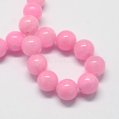 Natural Dyed Yellow Jade Gemstone Bead Strands&nbsp;G-R271-10mm-Y02