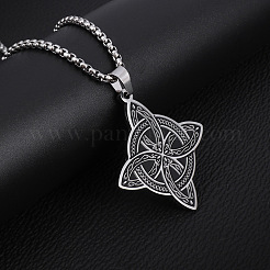 Viking Triskelion Knot 201 Stainless Steel Pendant Necklaces for Men&nbsp;FS-WG900AF-01