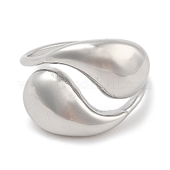 Open 304 Stainless Steel Finger Rings for Women&nbsp;RJEW-B070-01P