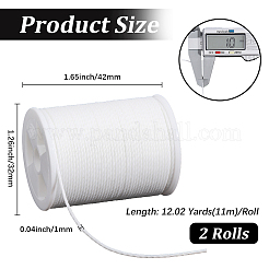 2 Rolls Round Waxed Polyester Cord&nbsp;YC-PA0001-01B