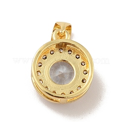 Brass Micro Pave Cubic Zirconia Pendants&nbsp;X-KK-B059-30G