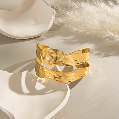 304 Stainless Steel Open Cuff Bangles for Women&nbsp;XA7650