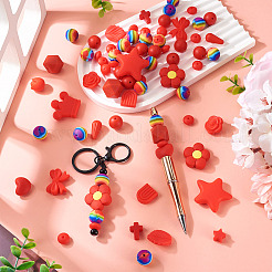 92Pcs Transparent Silicone Focal Beads&nbsp;SIL-TA0002-85A
