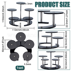 5-Slot Acrylic Jewelry Display Riser Stands&nbsp;ODIS-WH0061-71