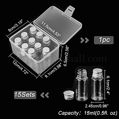 15pcs Plastic Bottles Bead Containers&nbsp;CON-PH0002-81