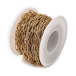 PVD Vacuum Plating 304 Stainless Steel Textured Paperclip Chains&nbsp;CHS-I009-01G-A