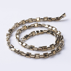 PVD Vacuum Plating Electroplate Non-magnetic Synthetic Hematite Beads Strands&nbsp;G-F534-I