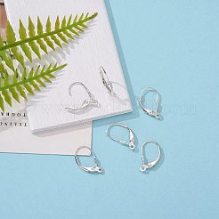 Sterling Silver Leverback Hoop Earring Findings&nbsp;X-STER-A002-181