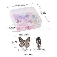 50Pcs Transparent Glass Charms&nbsp;GLAA-FS0001-06