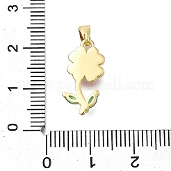 Brass Micro Pave Cubic Zirconia Pendants&nbsp;KK-V002-24G-03