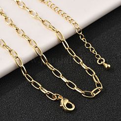Brass Cable Chain Necklaces for Women Men&nbsp;NJEW-F337-01G-02