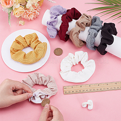 8Pcs 8 Colors Polyester Elastic Hair Accessories&nbsp;OHAR-FG0001-07