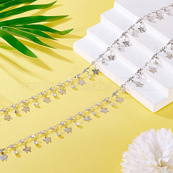 3M Handmade Rhinestone Flat Round Link Chains&nbsp;CHC-TA0001-36