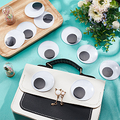 12Pcs Black & White Wiggle Googly Eyes Cabochons&nbsp;DOLL-PH0001-19