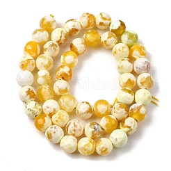 Natural Fire Crackle Agate Bead Strands&nbsp;G-K166-07F-8mm-07
