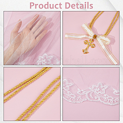 1Pc Polyester Lace Bridal Veils&nbsp;HJEW-HS00096-02
