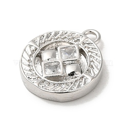Brass Micro Pave Cubic Zirconia Charms&nbsp;LS-KK-D071-01P